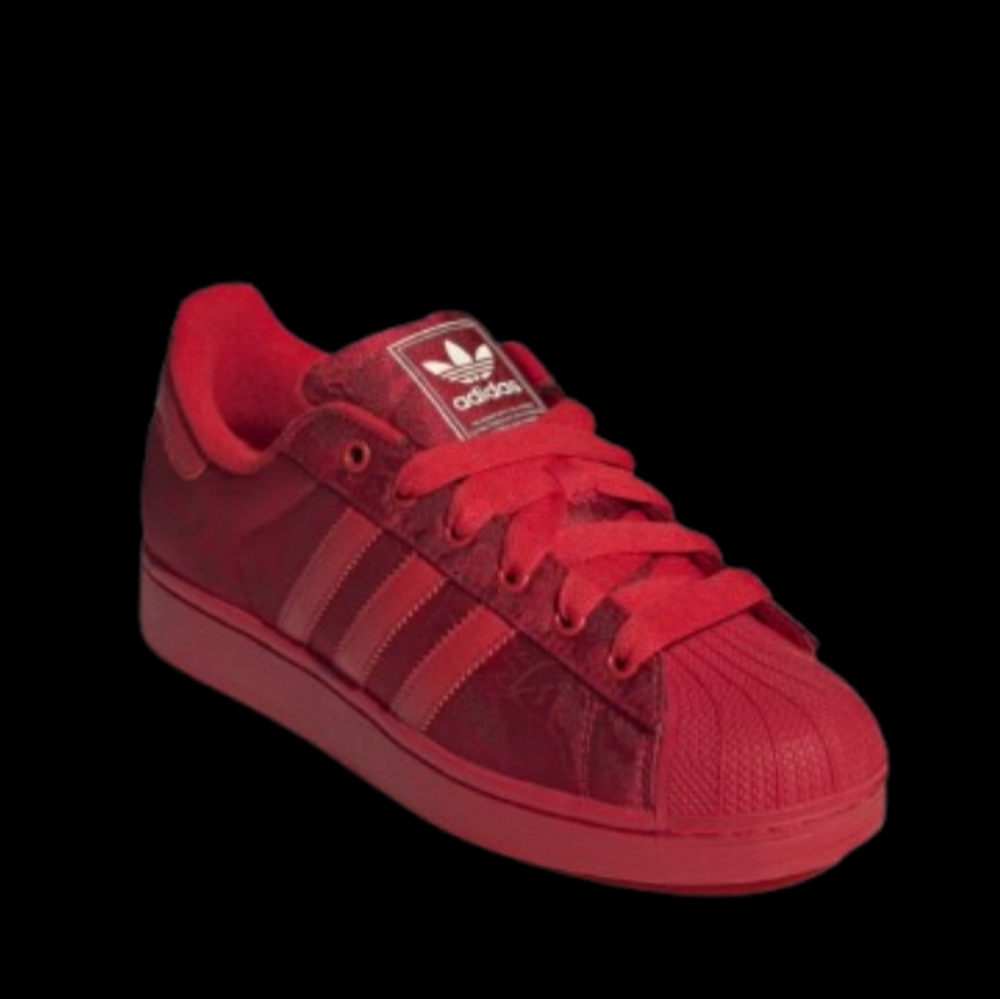 Adidas Originals Superstar 2 Floral Embroidery Mens Size 11 Scarlet Red